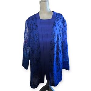 R M Richards Vintage Jacket W/ Under Tank & SHOULDER PADS US Women's Size 18W